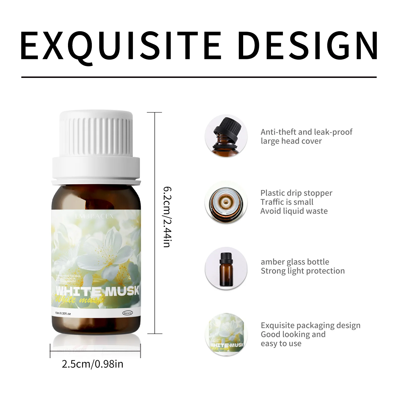 10ml White Musk Essential Oils Aromatherapy Essential Oil Plant Fragrance For Relieve Psychological Stress - Image 4
