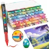 12-72 Colors Acrylic Paint Pens Set Flexible Tip Brush Pencil Marker for Rock Painting Stone Ceramic Art Supplies Drawing Tools