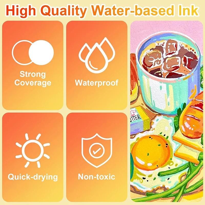 12-72 Colors Acrylic Paint Pens Set Flexible Tip Brush Pencil Marker for Rock Painting Stone Ceramic Art Supplies Drawing Tools - Image 4
