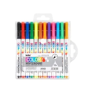 12 Color Blackboard Pencil Markers Erasable Water-based Marker Pen Non-toxic Writing and Drawing Learning Pen for Children