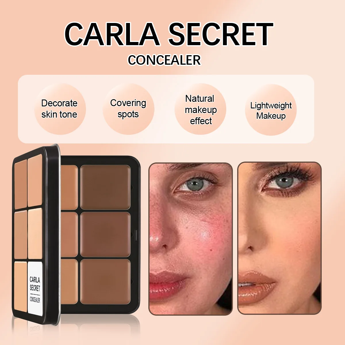12 Color Concealer Palette Matte Phosphor Outline Makeup Palette Cream Foundation Make-up Makeup Face Repair - Image 3