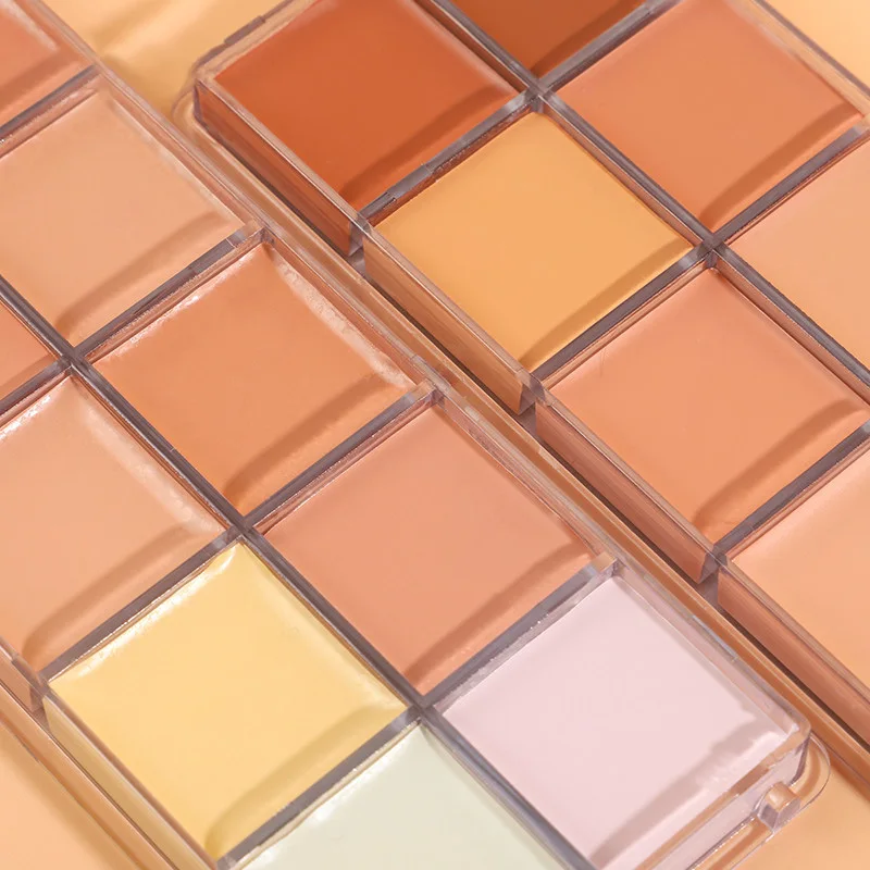 12 Color Concealer Palette Nude Contour Cream Acne Spot Dark Circles Cover Face Foundation Brighten Pigment Cosmetic Makeup Tool - Image 2
