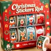 120pcs/Roll Christmas Strip Stickers Xmas Holiday Cards DIY Gift Wrapping Adhesive Santa Claus Snowmen Elk Label Decal Decor