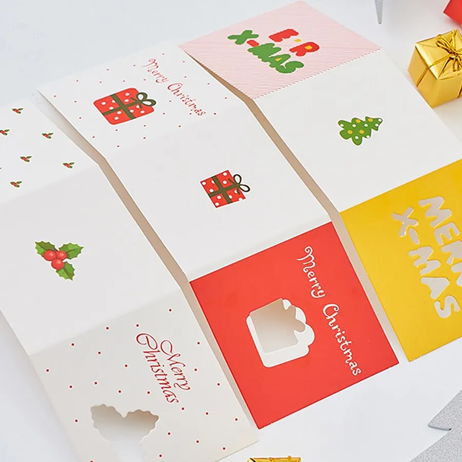 12/16/24 PCS Random Christmas Greeting Card Kids Mini Blessing Greeting Cards Envelope New Year Postcard Gift Card Xmas Party - Image 2