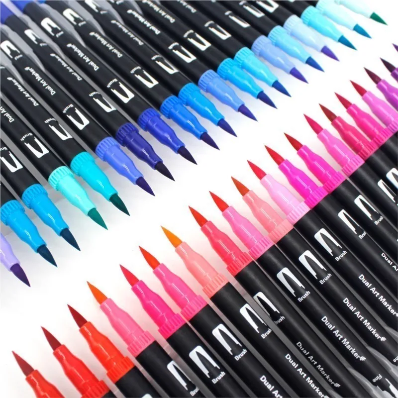 12/24/36 120 Colors Double Ends Manga Art Brush Pen Set Pencil Watercolor Art Markers Fineliner Calligraphy Pens Art Supplies - Image 4