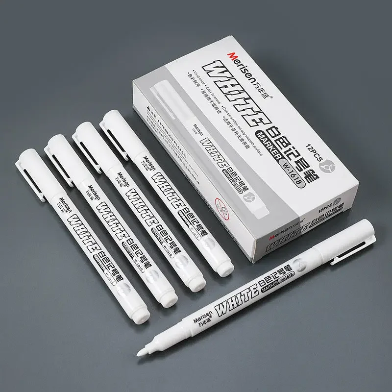 1/2/3/4/5Pcs White Marker Pens 2.0mm Oily Waterproof White DIY Graffiti Sketching Markers Stationery Wrting School Supplies - Image 4