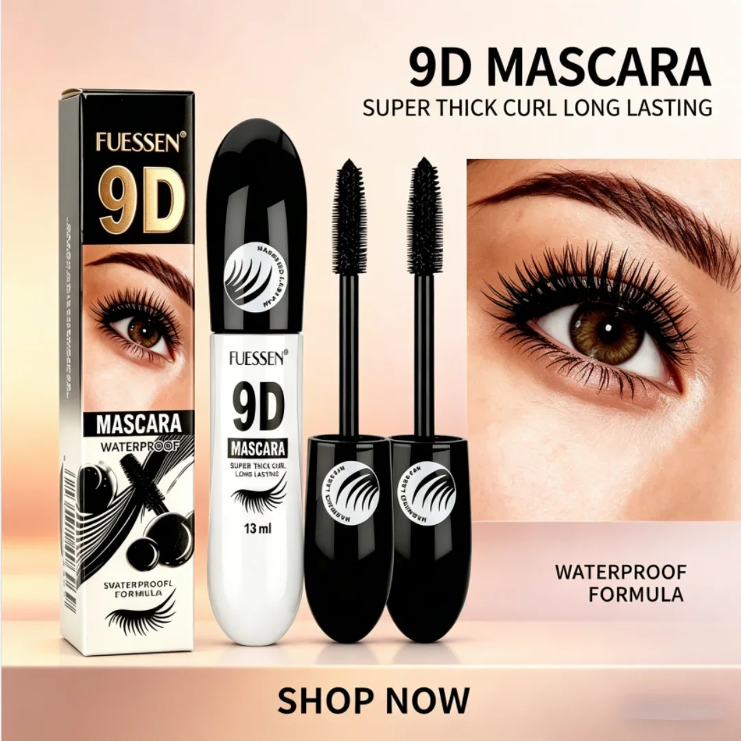 1/2/3PCS 9D Fiber Mascara Set Waterproof Durable Curling Mascara Sweatproof Anti-smudge Slimming Base Mascara for all skin types - Image 3
