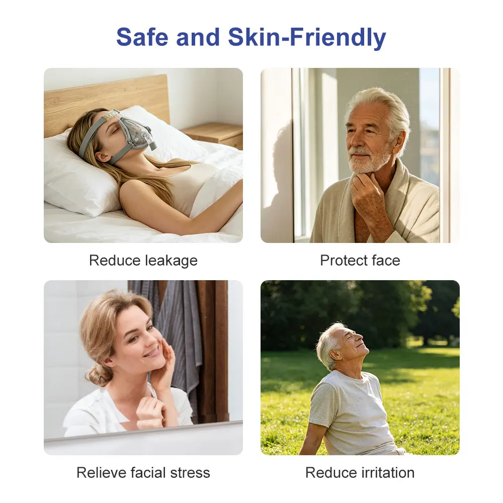 1/2PCS CPAP Mask Liners, Soft Reusable Mask Covers for F20 Full Face Mask Cushion, Reduce Red Marks & Prevents Pressure Sores - Image 3