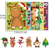 12PCs Christmas Stickers for Kids DIY Cartoon Character Stickers Make a Face Game for Xmas Crafts Activities Holiday Party gifts