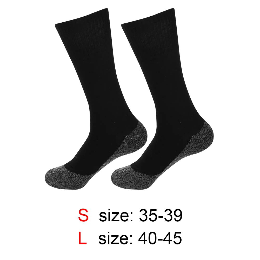 1/2Pair Self-heating Socks Winter Thermal Heated Socks Soft Elastic Thicken Anti-Slip Socks For Women Men Skiing Foot Warmer - Image 5