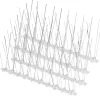 12Pcs Pigeon Spikes Stainless Steel Bird Repeller Set Deterrent Anti Bird Pigeon Squirrel Cats Repellent for Garden Fence Roof