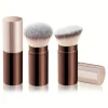 1/2Pcs Retractable Foundation Makeup Brush Flat/Angle Brush For Powder Blush Black Brown Gold Concealer Portable Makeup Tools
