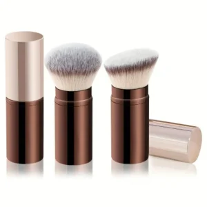 1/2Pcs Retractable Foundation Makeup Brush Flat/Angle Brush For Powder Blush Black Brown Gold Concealer Portable Makeup Tools
