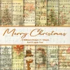 12piece Vintage Christmas Carol Sheet Music Scrapbook Paper,For Diy Crafts,Journals,Collage Art,Christmas Gift Decorative Paper