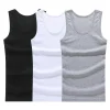 1/3 Piece Men's Four Season Solid Color Plus Size Vest Comfortable Pure Cotton Youth Sports And Fitness Top Middle-aged Base T