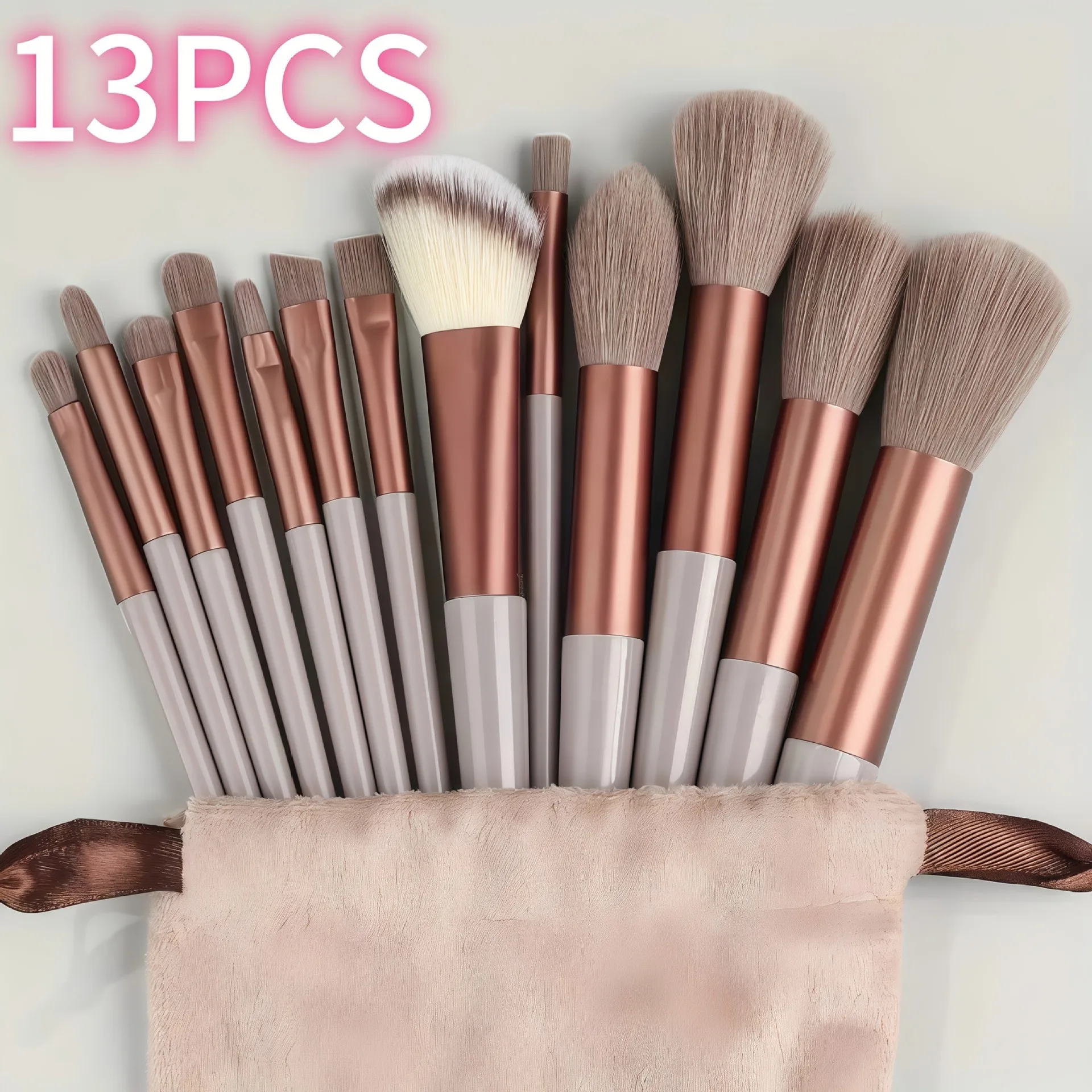 13PCS Of New Makeup Brush Set Portable Soft Hair Powder Brush Eye Shadow Brush Full Set Of Makeup Brush Tools