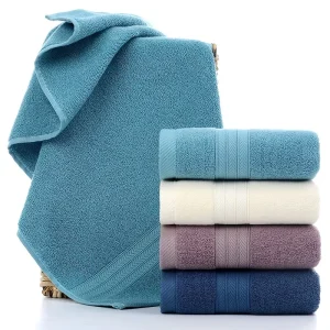 1/4 Pack Soft Cotton Towel Set (35x75cm), Space-Themed Striped Hand Towel, Absorbent Wash Cloth for Bath Face Gym Spa Use