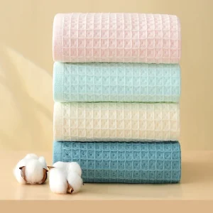 1/4/6pcs 100% Cotton Waffle Bath Towels Oversize Waffle Weave Towel Quick Dry Absorbent Soft Lightweight Bathroom Shower Towels