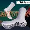 1/4/8 Pairs Unisex Non Slip Grip Athletic Socks with Towel Bottom for Football Basketball Baseball Rugby Soccer Players Cycling