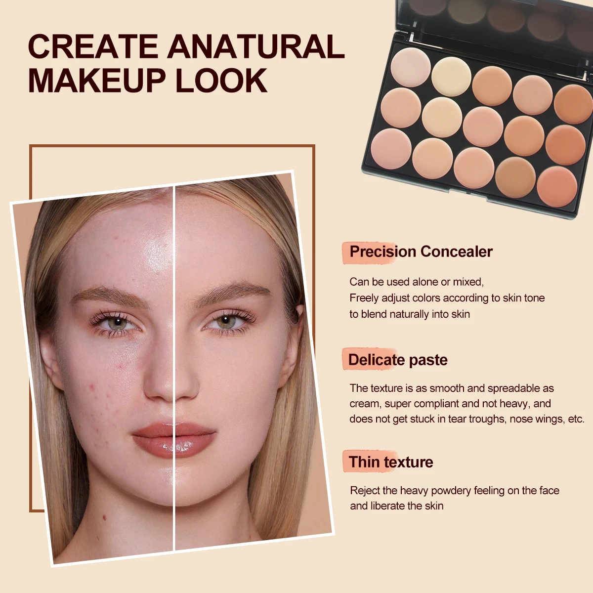 15 Colors Face Concealer Camouflage Cream Contour Palette Maquillaje Profesional Foundation Paleta Concealer - Image 4
