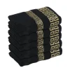 1/5/10pcs Black Cotton Towels Cover 34x74cm/70x140cm Embroidered Hotel Quality Bath Towel for Adults Christmas Gift Face Towels