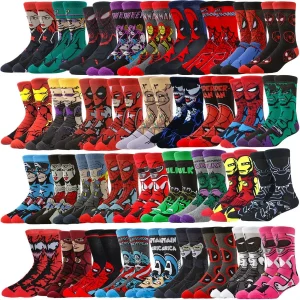 1/5/6/10/20pairs BEAST KINGDOM Novelty Casual Cartoon Anime Socks Men Women Hip Hop Street Fashion Funny Crew Socks