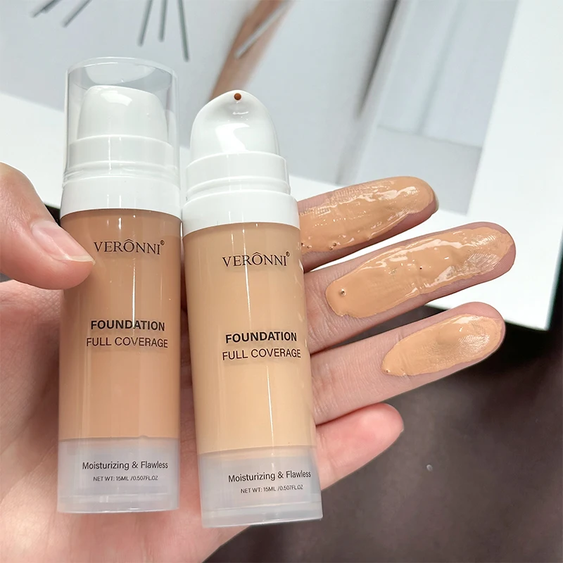 15ml Full Coverage Liquid Foundation,Foundation Effective Concealer Waterproof Sweat-resistant Makeup Professional Cosmetics - Image 5