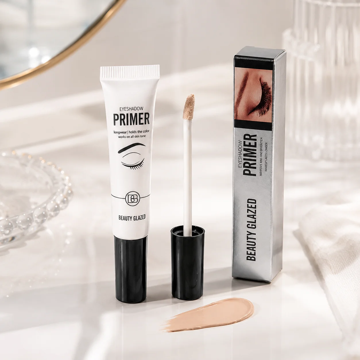 1PC Eyeshadow Makeup Primer Smooth & Crease-Resistant Eye Makeup Waterproof Long-Lasting Wear Translucent Shade Eye Base Primer - Image 2