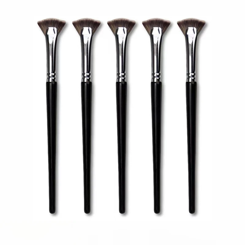 1PC Fan-shaped Eyelash Brush Soft No Shedding Professional Beauty Eyelash Makeup Brushes Mascara Highlighter Powder Smudge Tool - Image 2