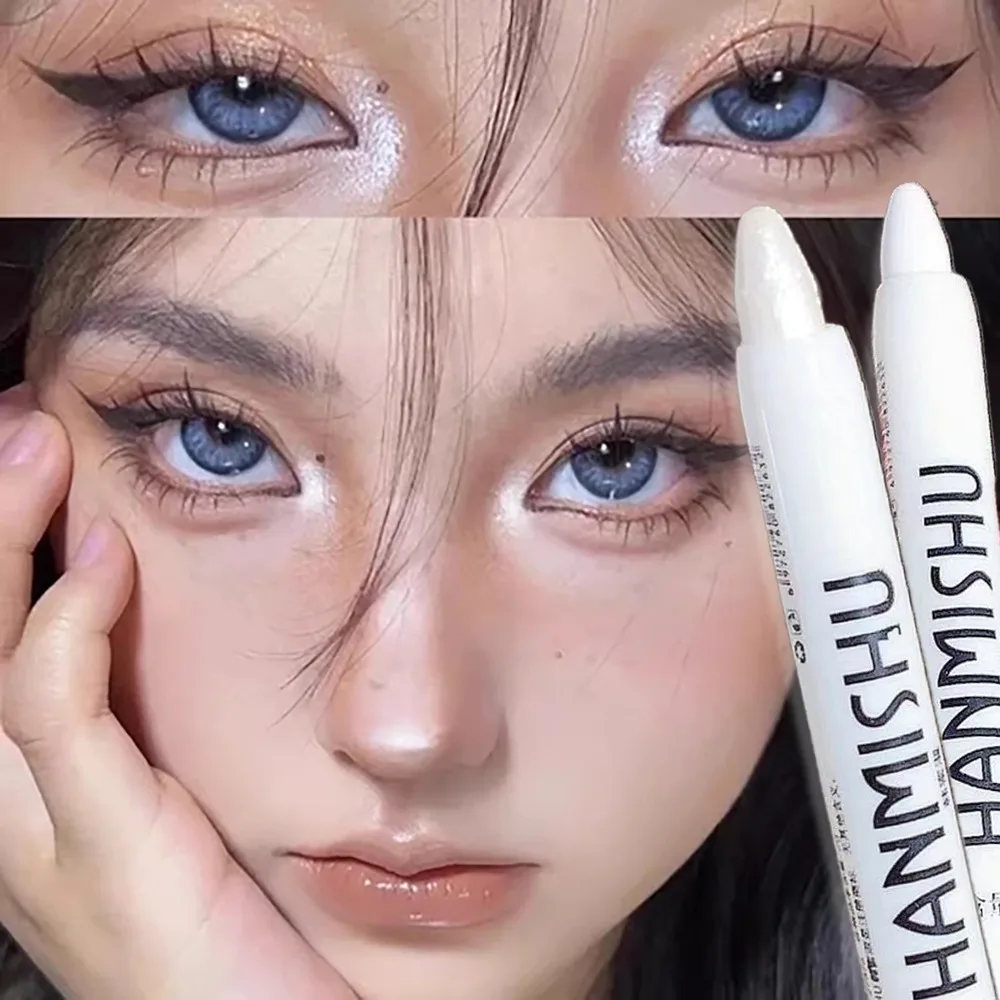 1PC Glitter Highlighter Pen Pearlescent Matte White Silvery Brighten Eyeshadow Stick Shiny Eye Face Makeup Dazzling Effect - Image 2