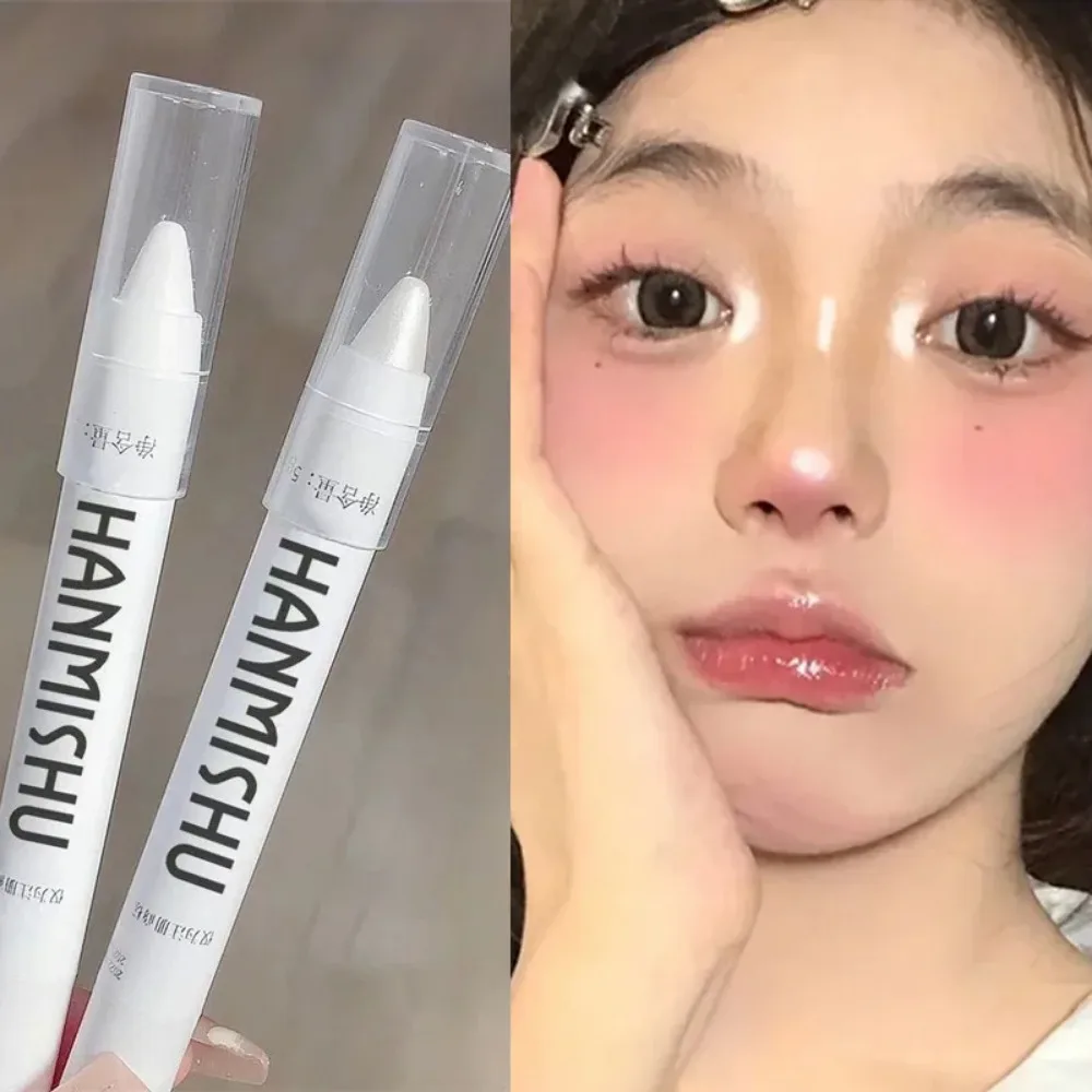 1PC Glitter Highlighter Pen Pearlescent Matte White Silvery Brighten Eyeshadow Stick Shiny Eye Face Makeup Dazzling Effect - Image 3