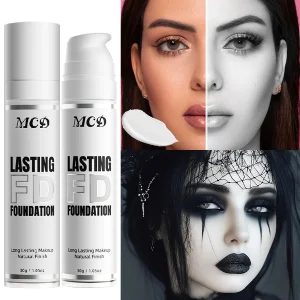 1PC Pure White Liquid Foundation for COS stage Makeup Long-lasting concealer Mixable Pure White Base Foundation Adjuster Lighte