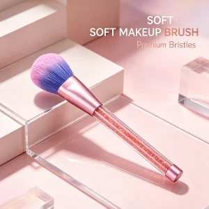 1PCS Blush Brush,Crystal Glitter Handle, Professional Face Makeup Brush for Blush Powder, Portable Single Makeup Tool