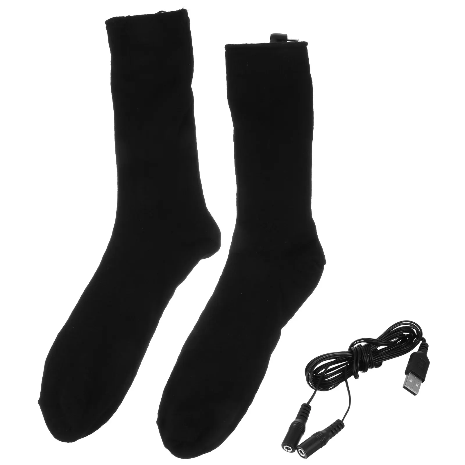 1Pair Heating Socks Cotton Heated Stockings Smart Temperature Regulation Winter Warm Footwear for Cycling Hiking Camping Skiing - Image 4
