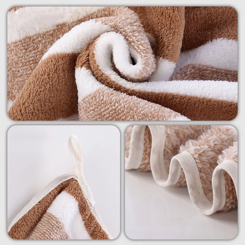 1Pc 70x140CM Striped Thickened Absorbent Bath Towel Soft Face Towel for Men and Women, Quick Drying Absorbent Towels For Bathroo - Image 4