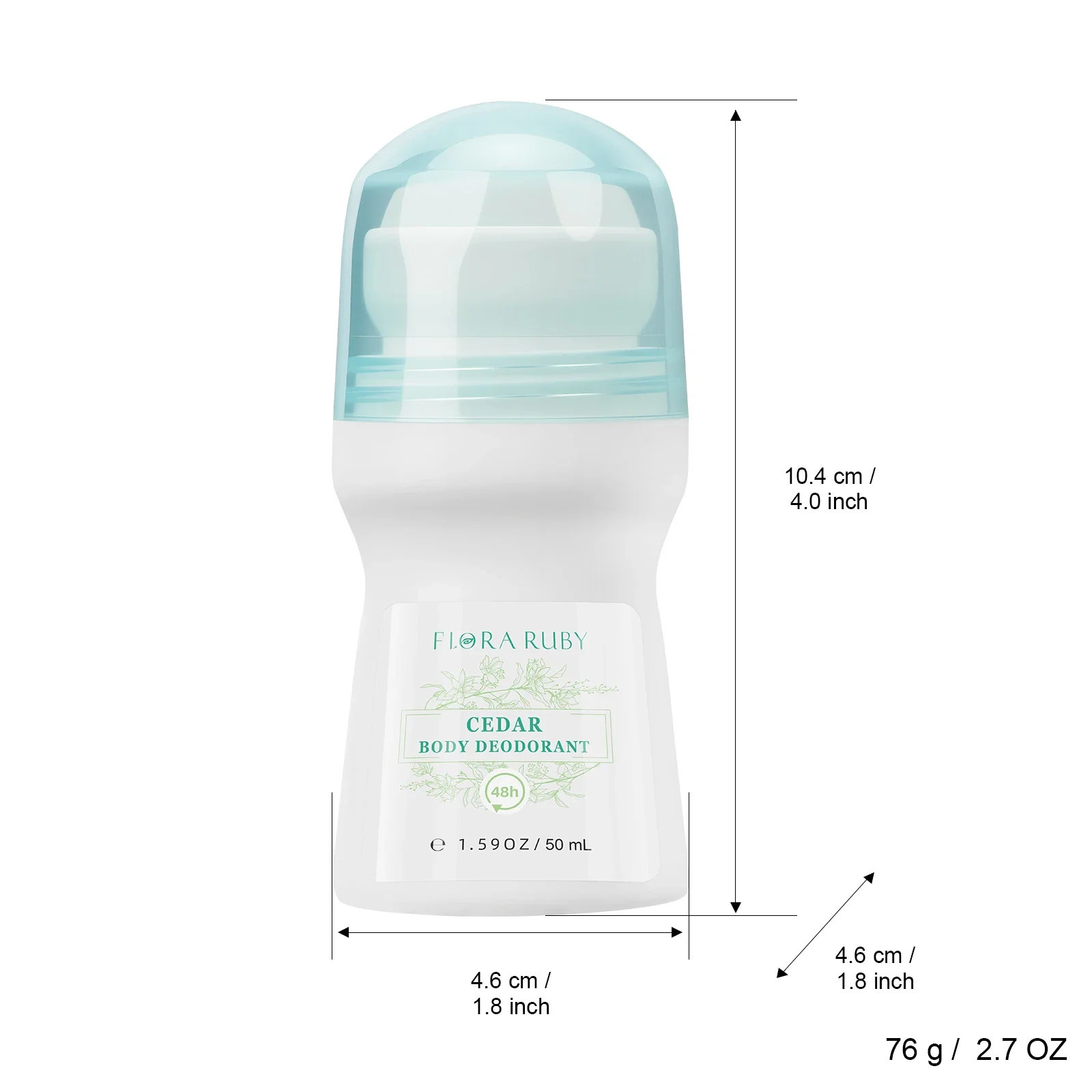 1Pcs Light Green Deodorant Roll Aluminum Free Portable Antiperspirant Underarm Odor Remover Dry Smooth Fragranced Body Deodorant - Image 6