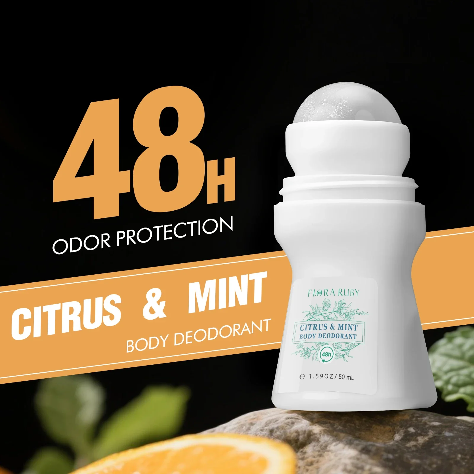 1Pcs Light Green Deodorant Roll Aluminum Free Portable Antiperspirant Underarm Odor Remover Dry Smooth Fragranced Body Deodorant - Image 5