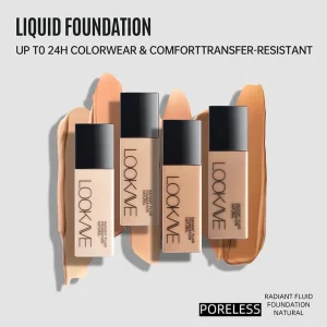 1Pcs Liquid Foundation Long Lasting Full Coverage Matte Cream CC Foundation Makeup Concealer Natural Liquid Base Moisturizing