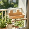 1Set Wood-effect outdoor bird feeder with double suction cups easy-to-install bird feeder accessories for gardens and courtyards