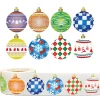 1inch Christmas Gift Box 50-500Pcs Round Labels Christmas Sticker Candy Bag Flower Gift Cake Boxes Packaging New Year Stickers