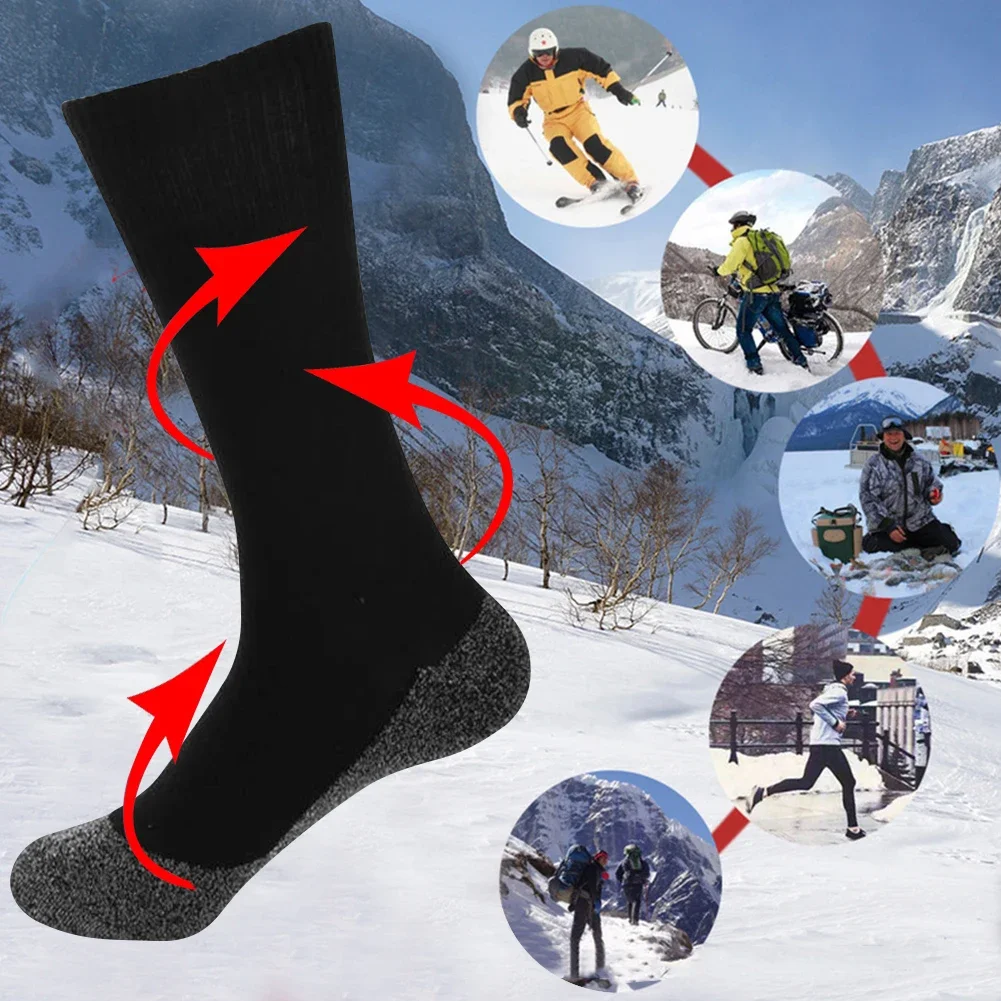 1pair Unisex Winter Warm Self-Heating Health Socks Pain Relief Outdoor Anti-Cold Therapy Magnetic Thermal Stockings Men/Women - Image 5
