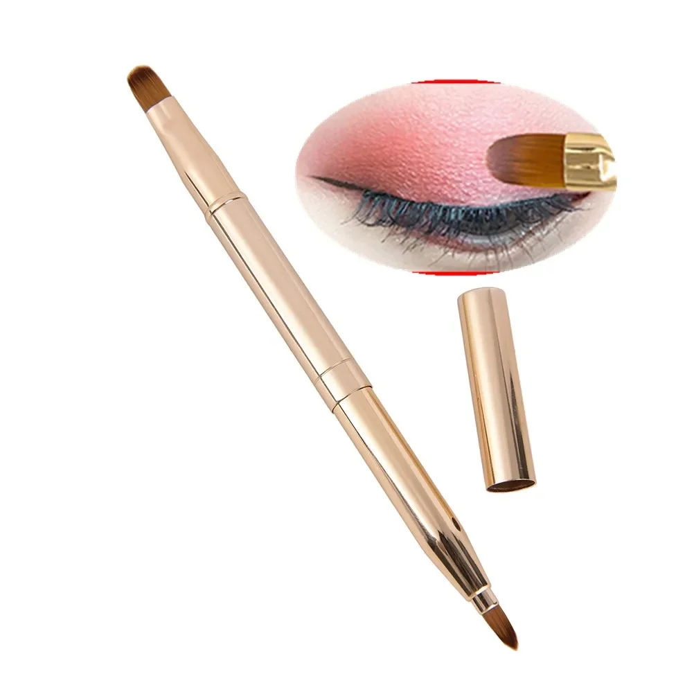 1pc Double-headed Brush Retractable Lip Brush Eye Liner Eyeshadow Eyebrow Lipstick Brushs Makeup Tools - Image 2