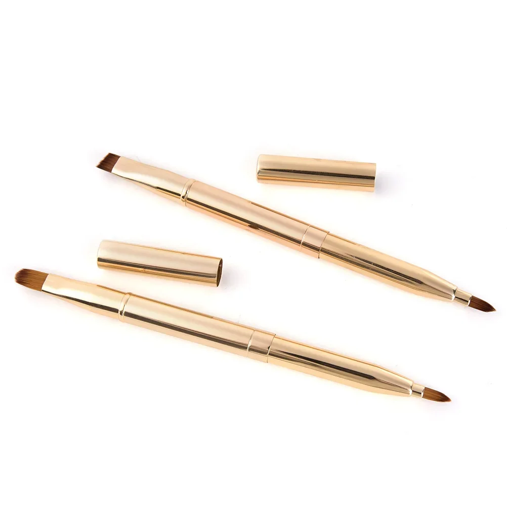 1pc Double-headed Brush Retractable Lip Brush Eye Liner Eyeshadow Eyebrow Lipstick Brushs Makeup Tools - Image 4