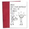 1pc Funny Christmas Birthday Greeting Card With Envelope,Hilarious Birthday Gift For Friend,Brother,Lighthearted Birthday Wishes
