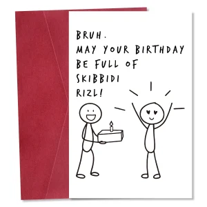 1pc Funny Christmas Birthday Greeting Card With Envelope,Hilarious Birthday Gift For Friend,Brother,Lighthearted Birthday Wishes