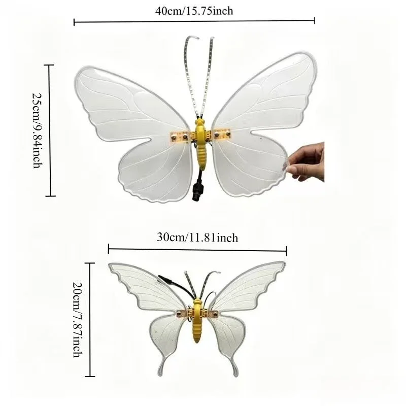 1pc LED Outdoor Simulation Butterfly 30/40cm Dynamic with Stand Butterfly Lights Holiday Party Wedding Home Christmas Decoration - Image 6