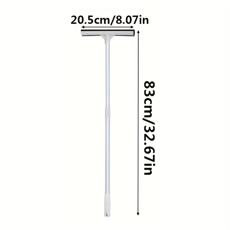 1pc Squeegee Window Cleaner 2 in 1 Retractable Pole Cleaning Window Brush Glass Squeegee Cleaning Tool for Car Shower Glass Door - Image 4