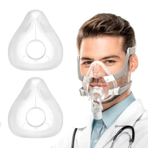 1pcs-Airfit F20 Silicone Replacement Cushions, Compatible with Res'med Face Masks, Full Face Mask Covering Mouth and Nose，Soft
