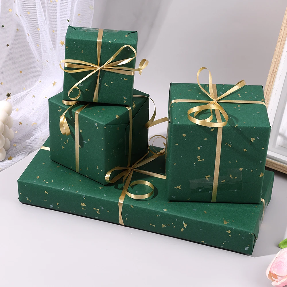 1roll Luxury Hot Stamping Gift Wrapping Paper Elegant Gift Packaging for Christmas Wedding Valentine's Day Birthday DIY Craft - Image 5