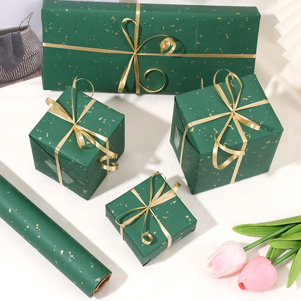1roll Luxury Hot Stamping Gift Wrapping Paper Elegant Gift Packaging for Christmas Wedding Valentine's Day Birthday DIY Craft - Image 6